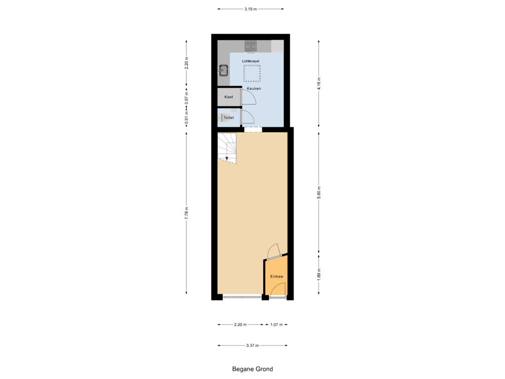 Bekijk plattegrond van Begane Grond van Groeneweg 26