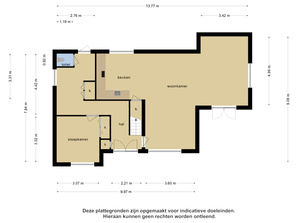 Bekijk plattegrond van Bijgebouw-bg van Wierkstraat 8