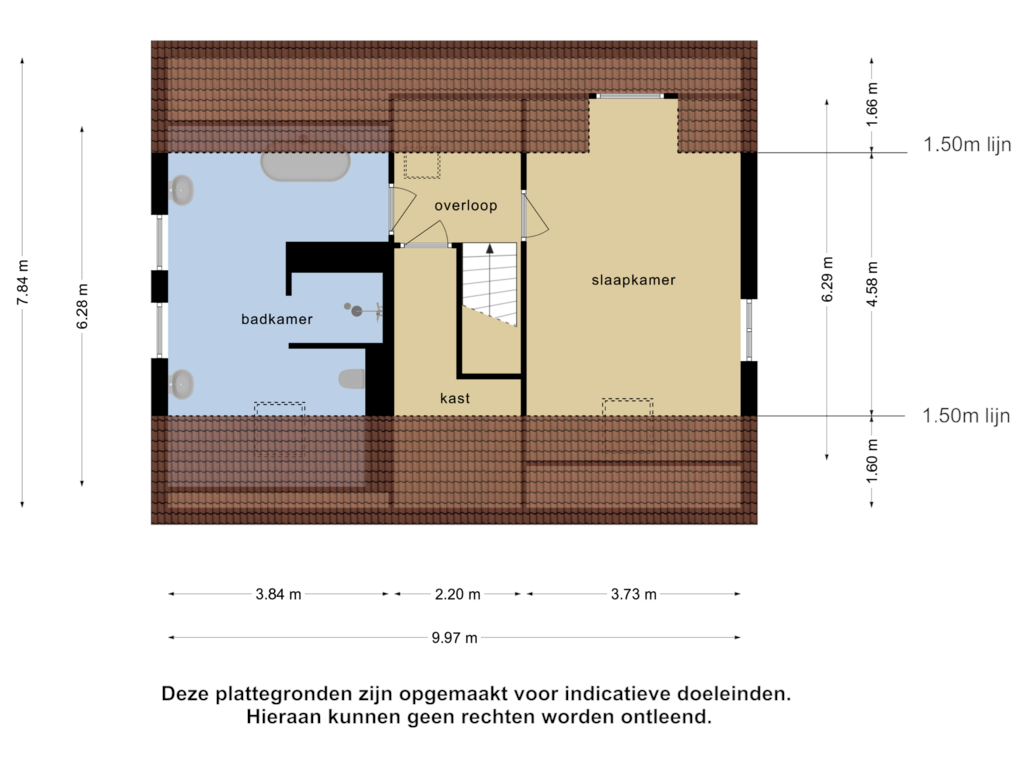 Bekijk plattegrond van Bijgebouw-1e van Wierkstraat 8