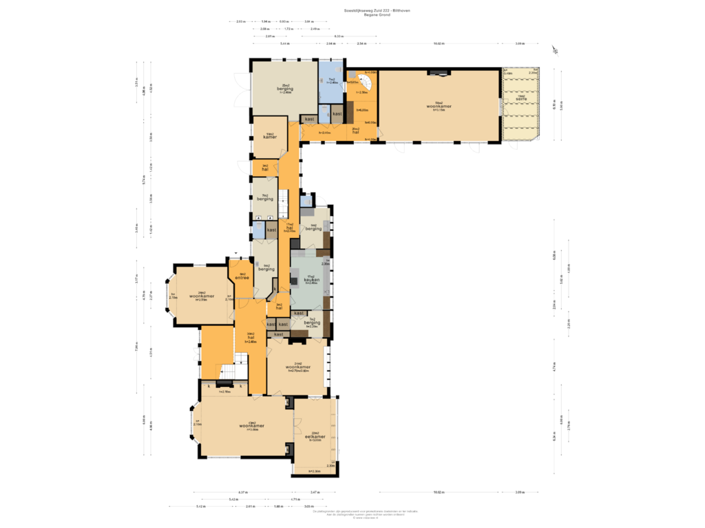 Bekijk plattegrond van BEGANE GROND van Soestdijkseweg Zuid 222