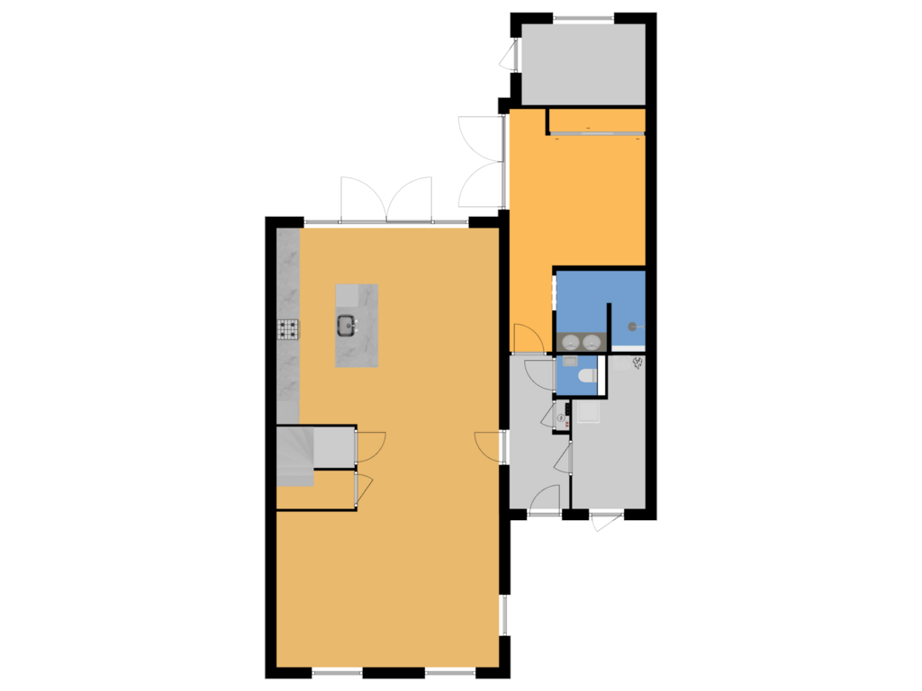 View floorplan of Begane Grond of Tweetandschelp 5