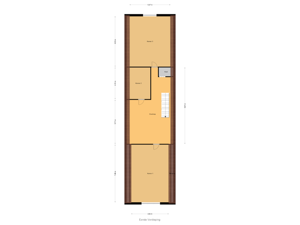 View floorplan of Eerste Verdieping of Molendijk 10