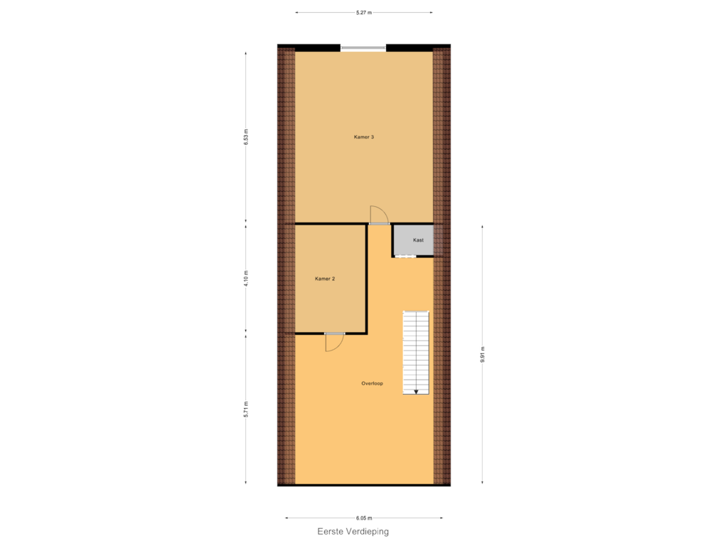 View floorplan of Eerste Verdieping Optioneel of Molendijk 10