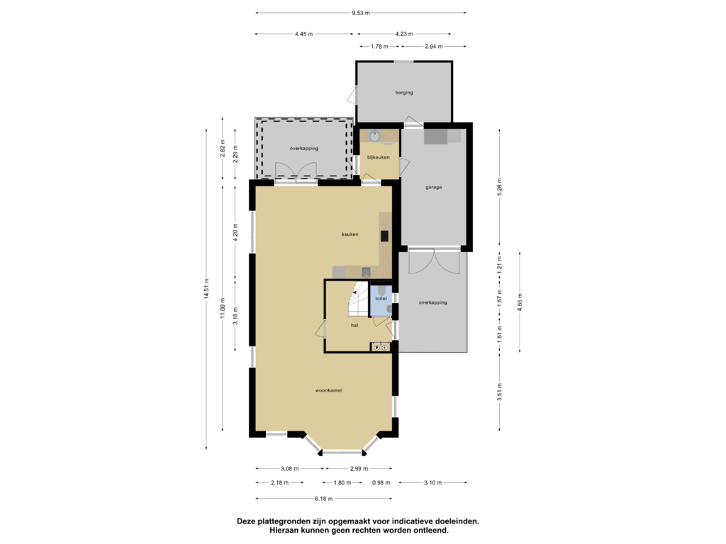 View floorplan of Begane grond of Markgravenweg 32