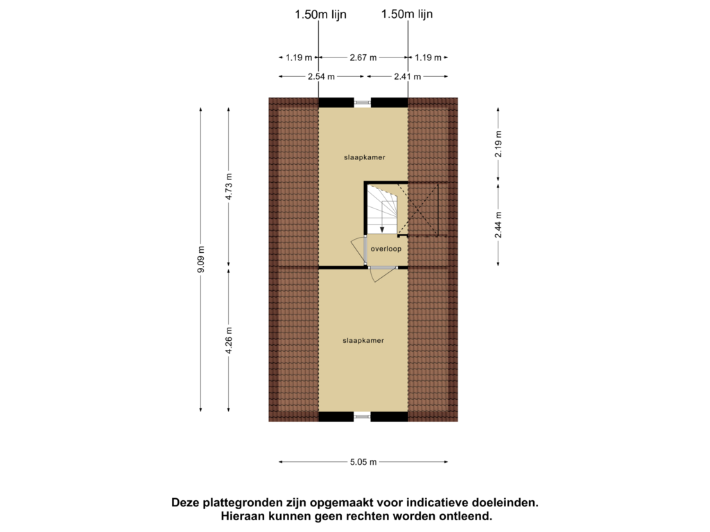 View floorplan of 2e  verdieping of Markgravenweg 32