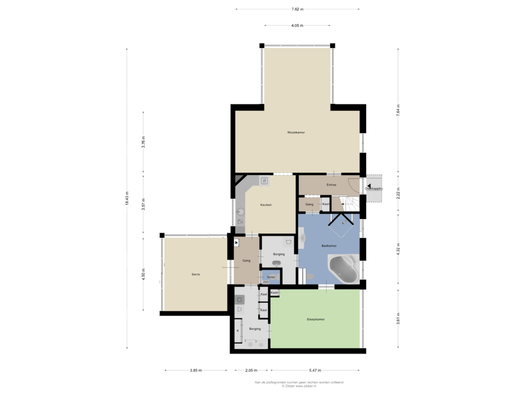 Bekijk plattegrond van Begane grond van Vrijkebomenweg 2