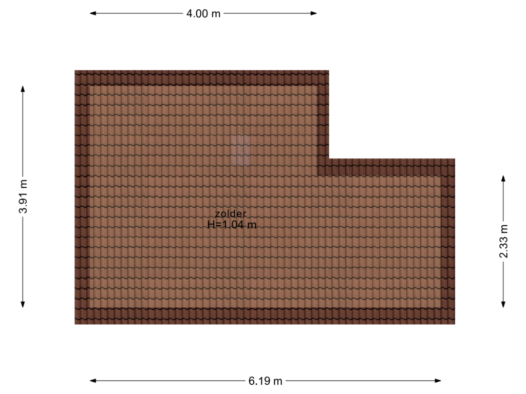 View floorplan of Zolder of Lindenlaan 10