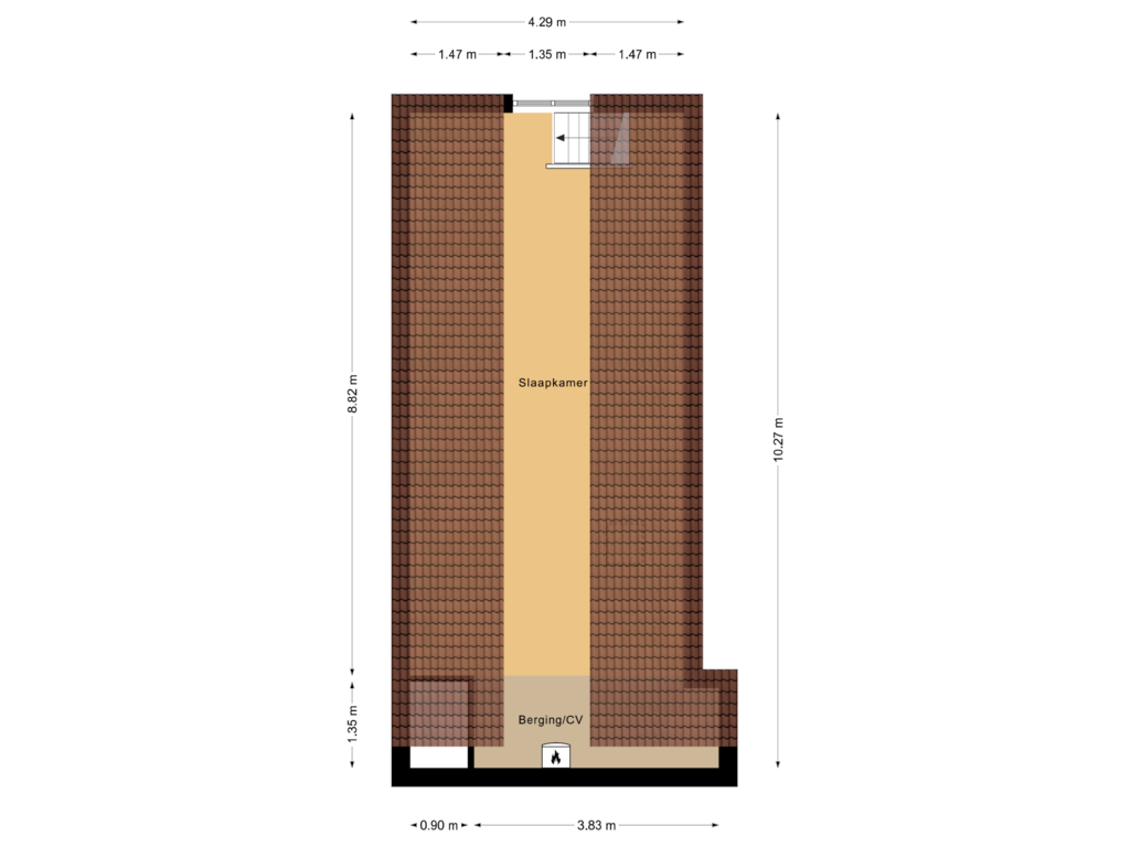 Bekijk plattegrond van Eerste verdieping 2 van Jachthuisweg 19-A