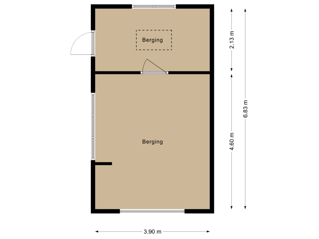 Bekijk plattegrond van Berging van Jachthuisweg 19-A