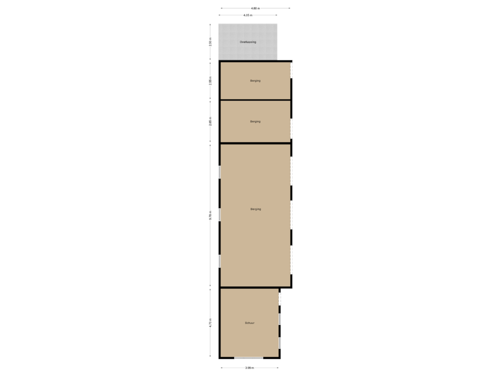 Bekijk plattegrond van Berging 2 van Jachthuisweg 19-A