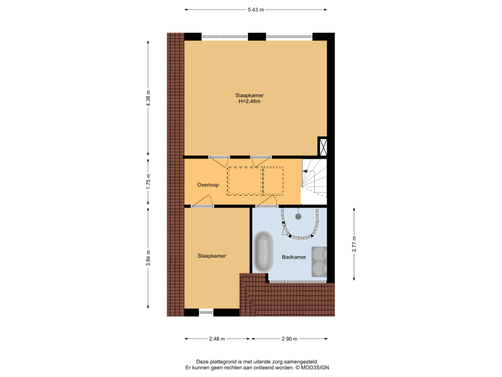 Bekijk plattegrond van 2e Verdieping van Jan van Goyenstraat 28-A