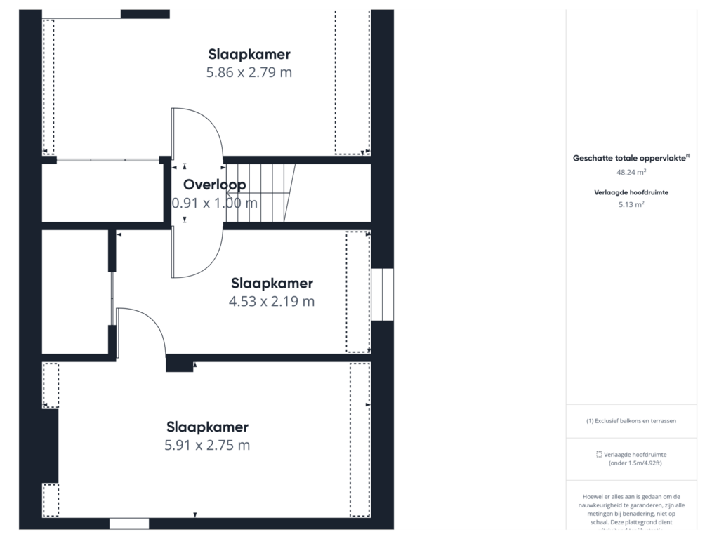 Bekijk plattegrond van Eerste verdieping van Oude Drydijck 51