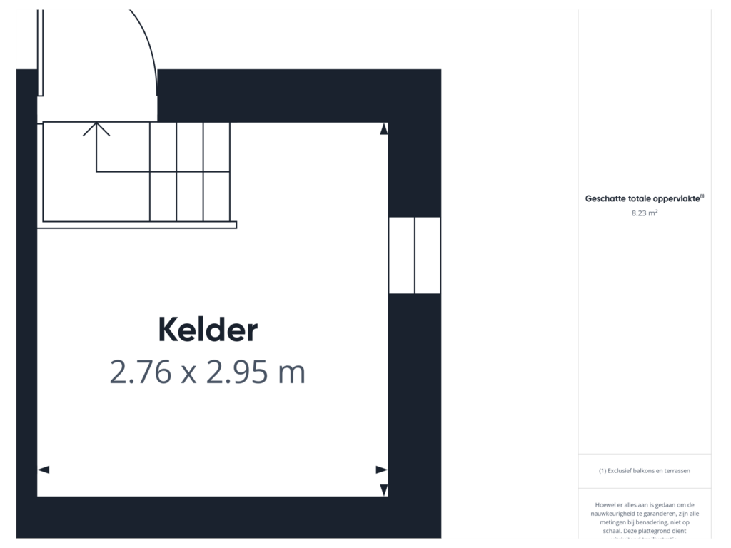 Bekijk plattegrond van Kelder van Oude Drydijck 51