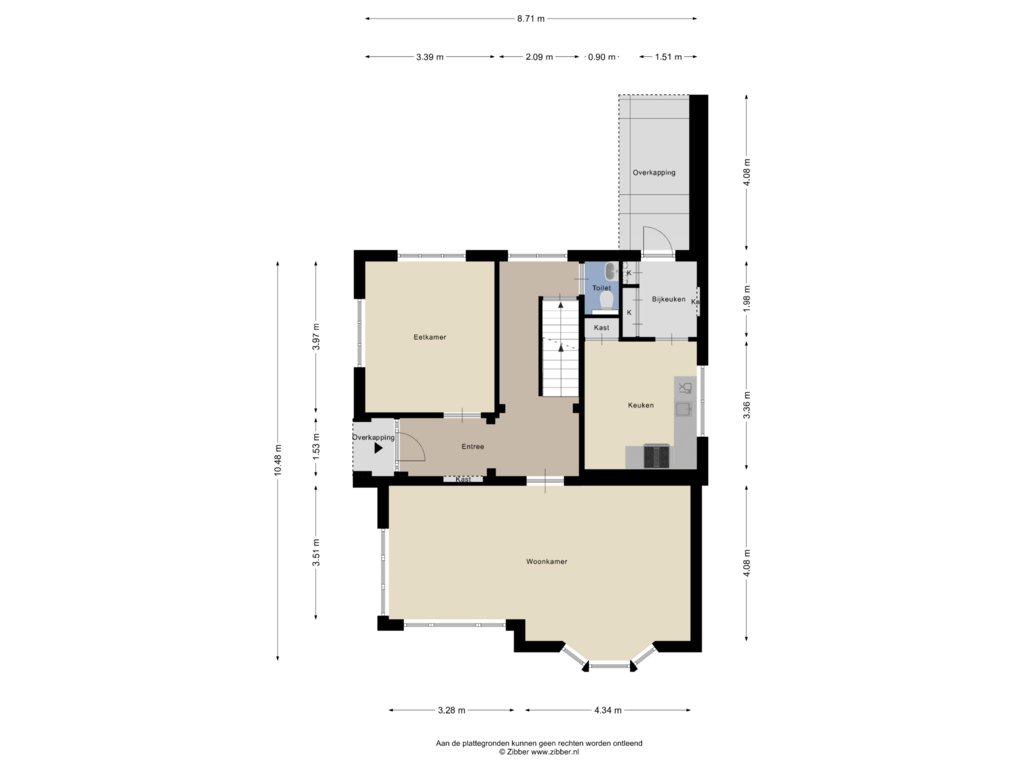 View floorplan of Begane grond of Parklaan 7