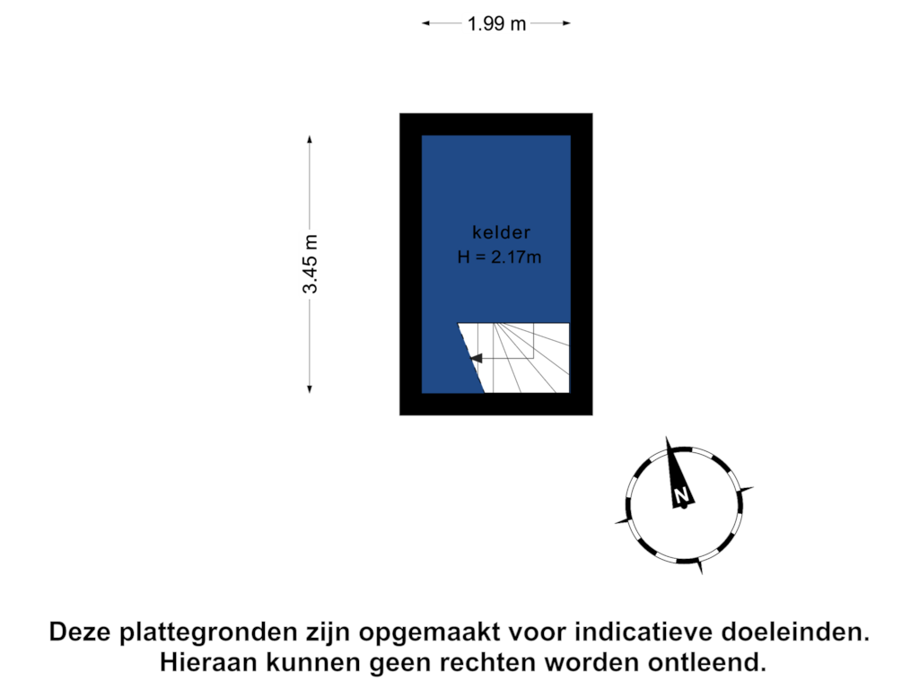 View floorplan of kelder of Oostgraftdijk 82