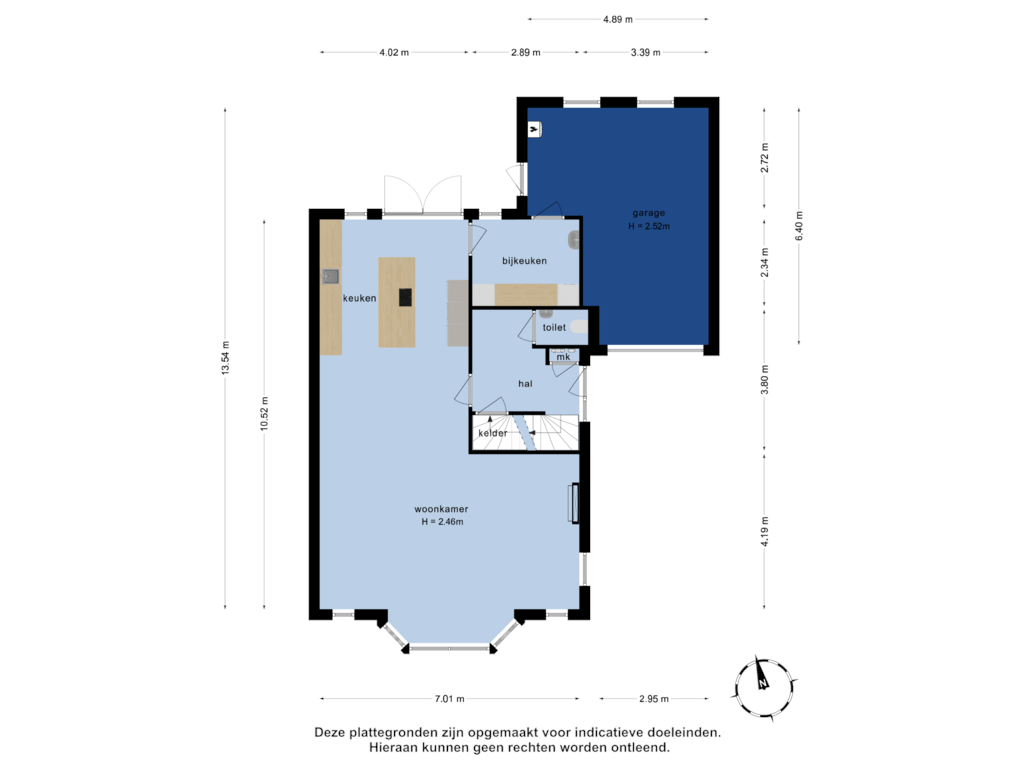 View floorplan of begane grond of Oostgraftdijk 82