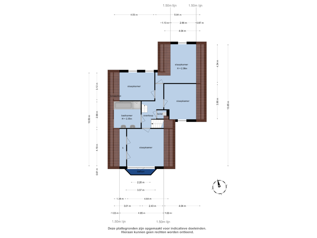 View floorplan of 1e verdieping of Oostgraftdijk 82