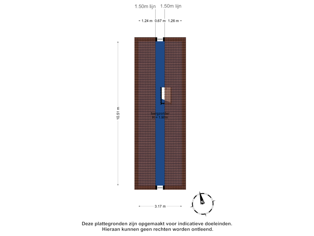 View floorplan of vliering of Oostgraftdijk 82