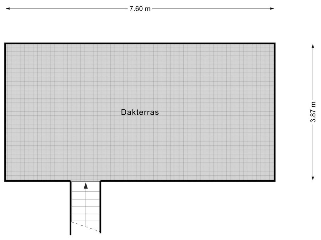 View floorplan of Dakterras of Zwartendijk 21