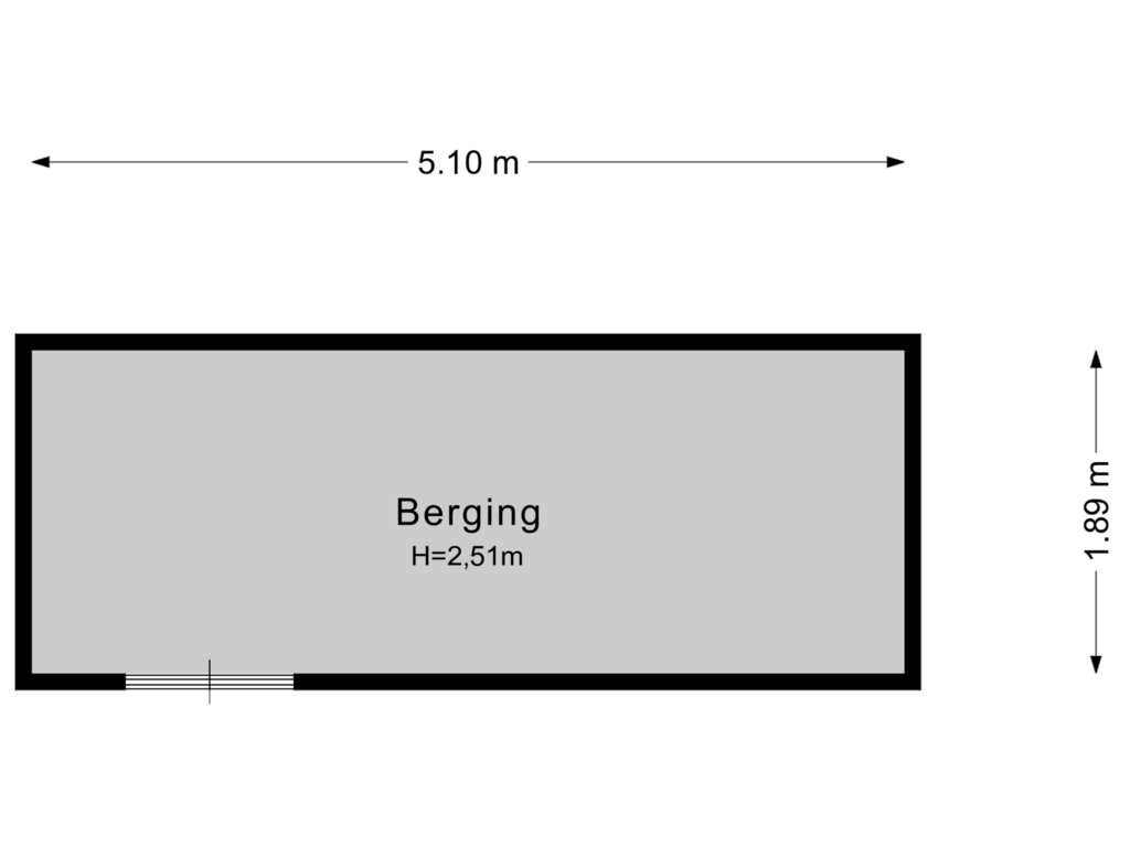 View floorplan of Berging of Zwartendijk 21