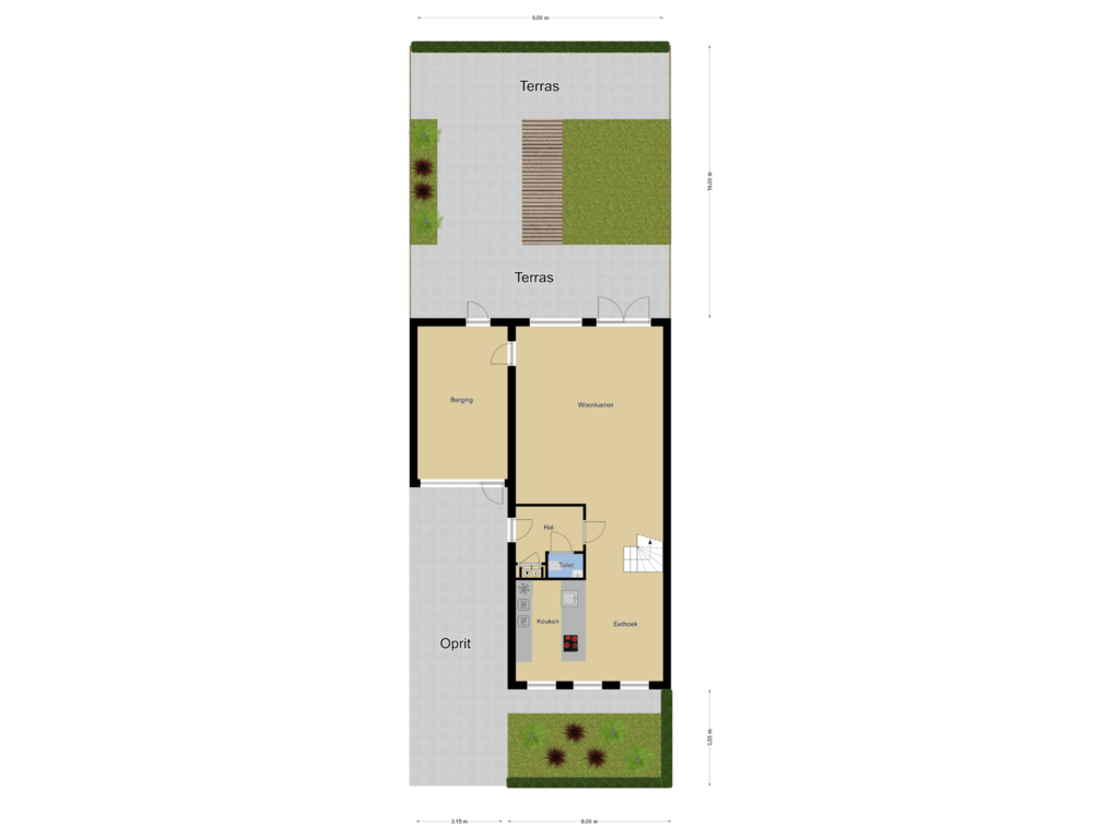 Bekijk plattegrond van Perceeloverzicht van Weegbree 10