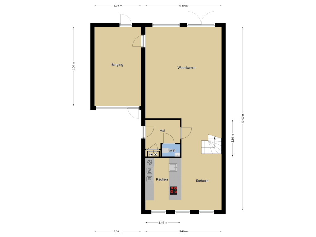 Bekijk plattegrond van Begane grond van Weegbree 10