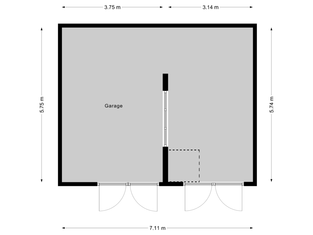 Bekijk plattegrond van Garage van Trompenbergstraat 10