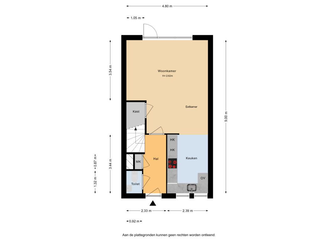 Bekijk plattegrond van Begane grond van Hermelijnvlinderdijk 104