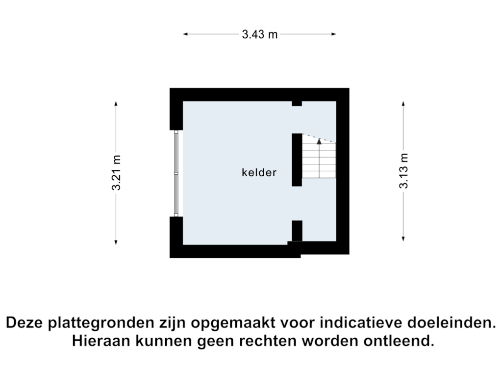 Bekijk plattegrond van kelder van Spanbroekerweg 155