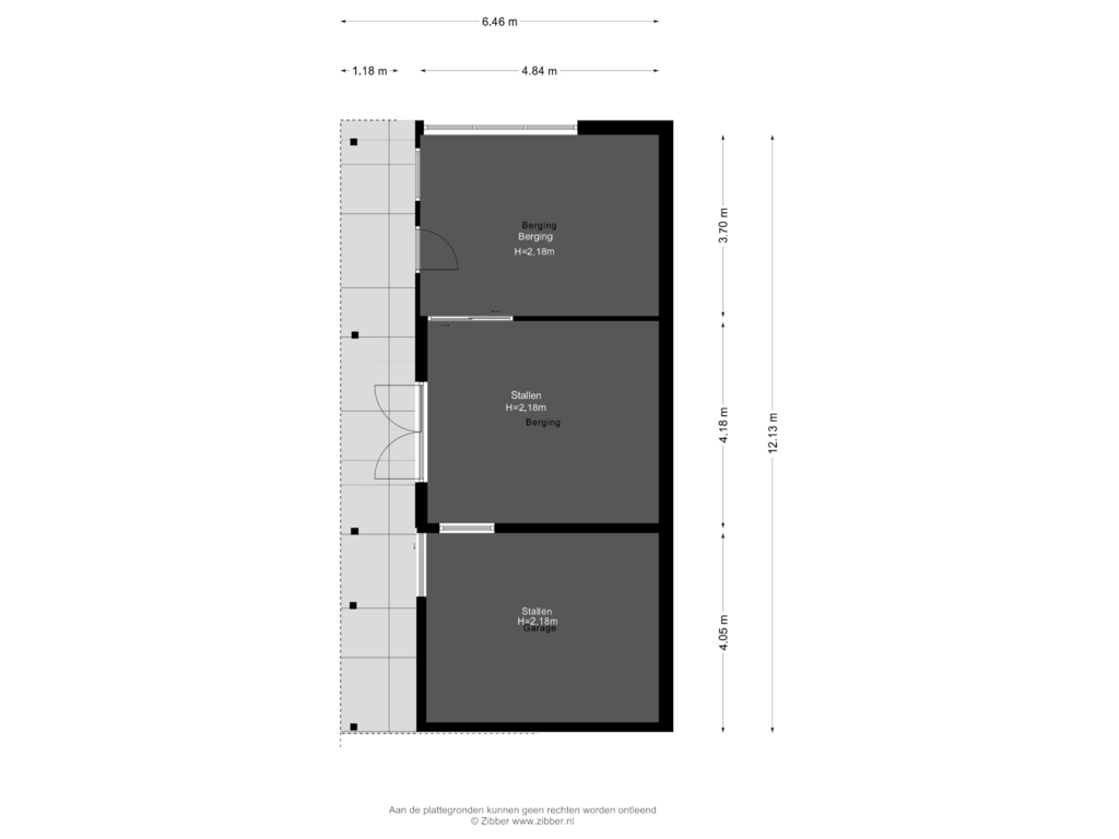 Bekijk plattegrond van Berging van Dorpsstraat 7