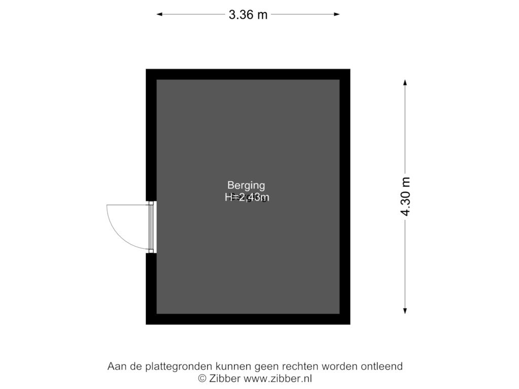 Bekijk plattegrond van Berging van Dorpsstraat 7