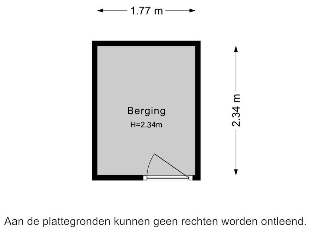 Bekijk plattegrond van Berging van Landverhuizersplein 7