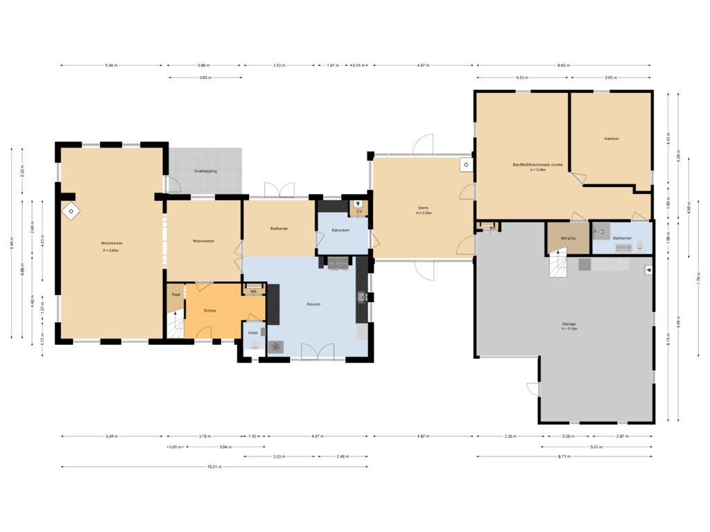 Bekijk plattegrond van Begane grond van Prinsenhoefstraat 24