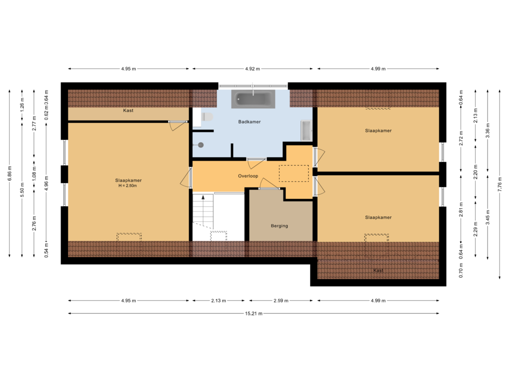 Bekijk plattegrond van Tiende verdieping van Prinsenhoefstraat 24