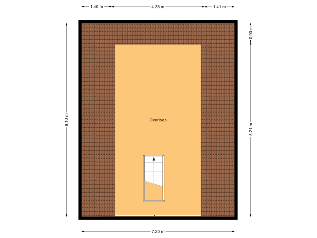 Bekijk plattegrond van Bijgebouw eerste verdieping van Prinsenhoefstraat 24