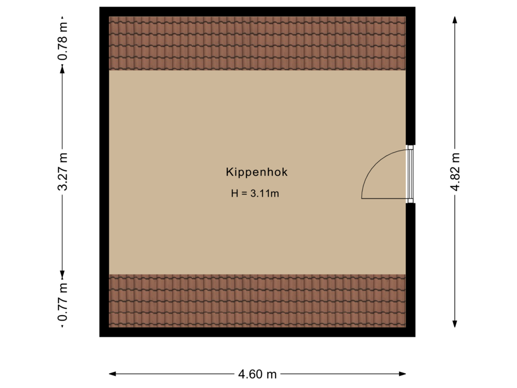 Bekijk plattegrond van Kippenhok van Prinsenhoefstraat 24