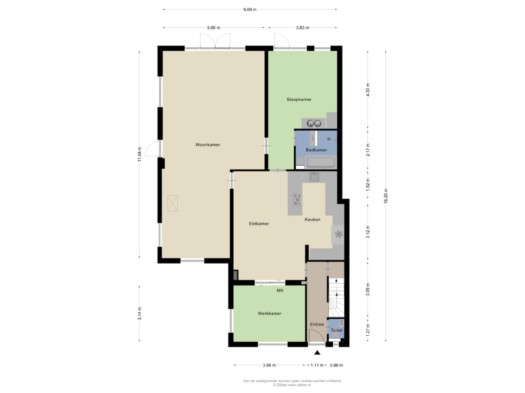 Bekijk plattegrond van Begane Grond van Elfuursweg 22