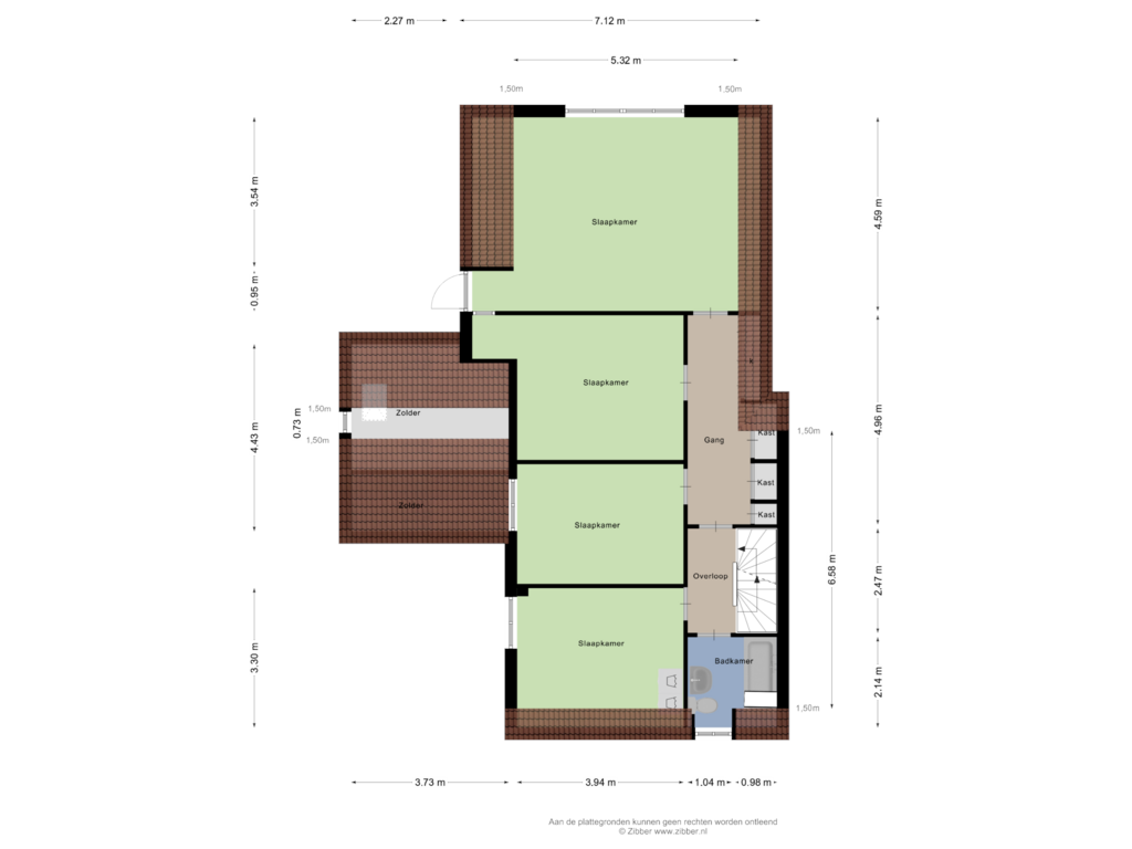 Bekijk plattegrond van Eerste Verdieping van Elfuursweg 22