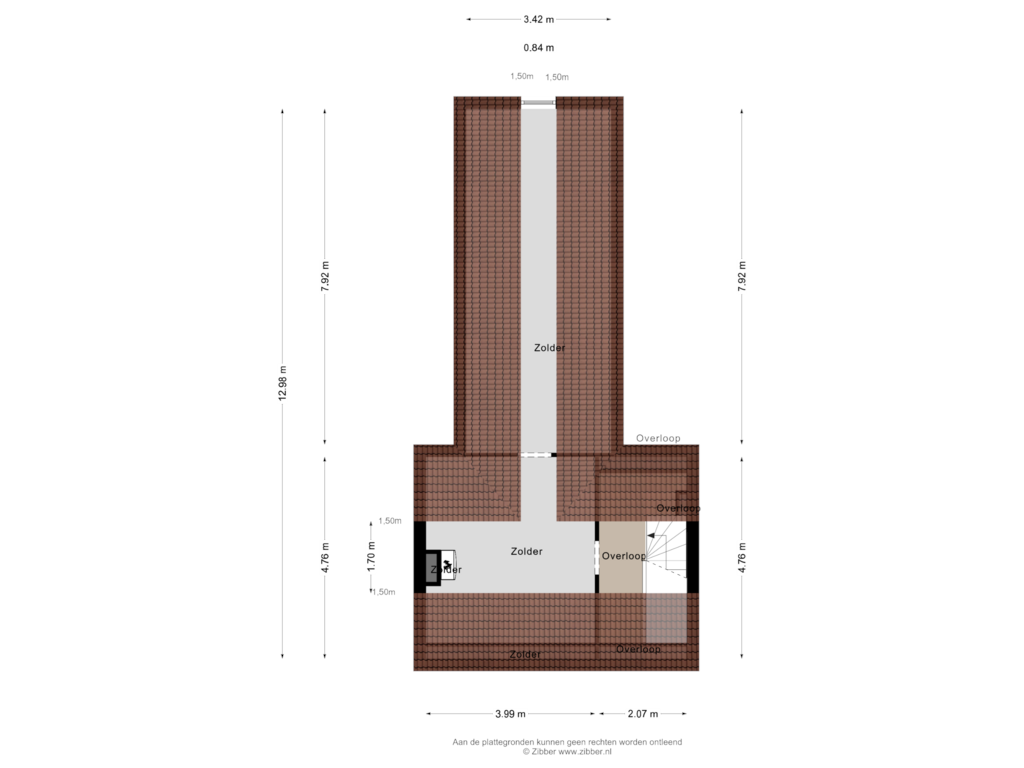 Bekijk plattegrond van Tweede Verdieping van Elfuursweg 22