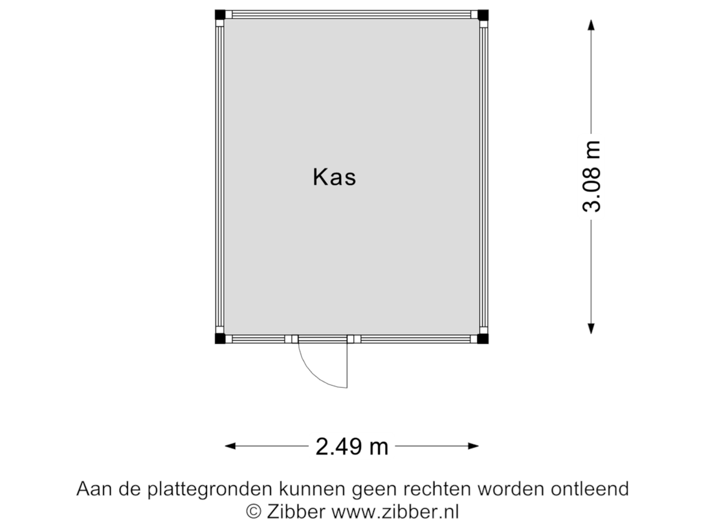 Bekijk plattegrond van Kas van Elfuursweg 22