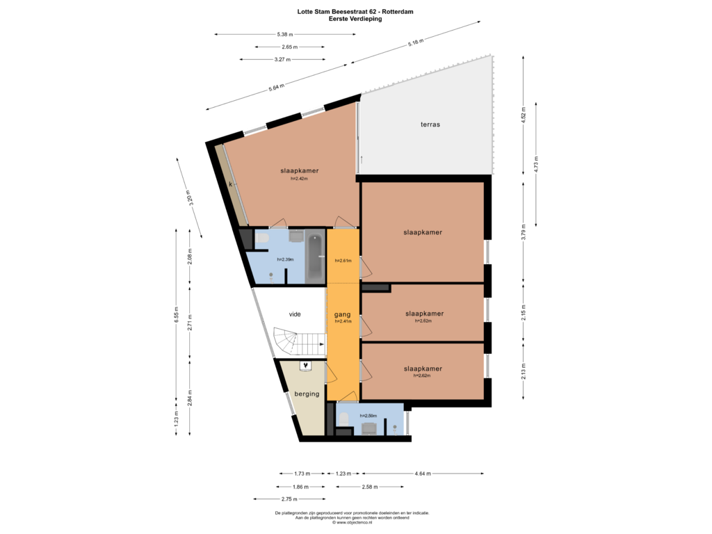 Bekijk plattegrond van EERSTE VERDIEPING van Lotte Stam-Beesestraat 62