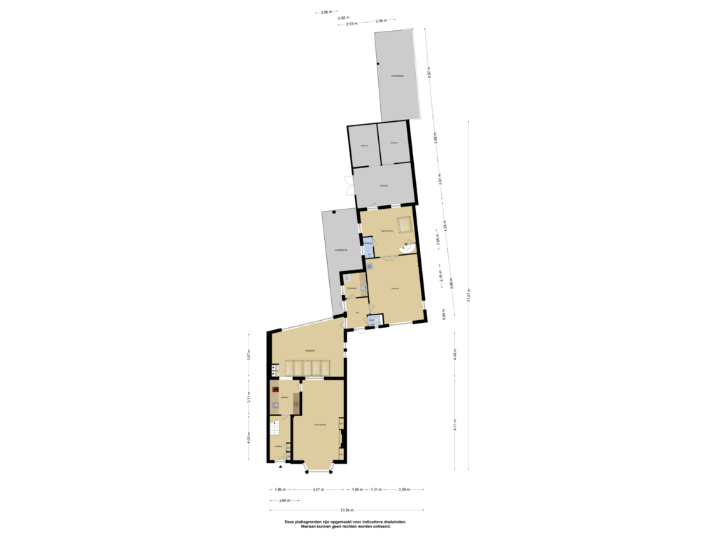 View floorplan of Begane Grond of Bezuidenhout 21