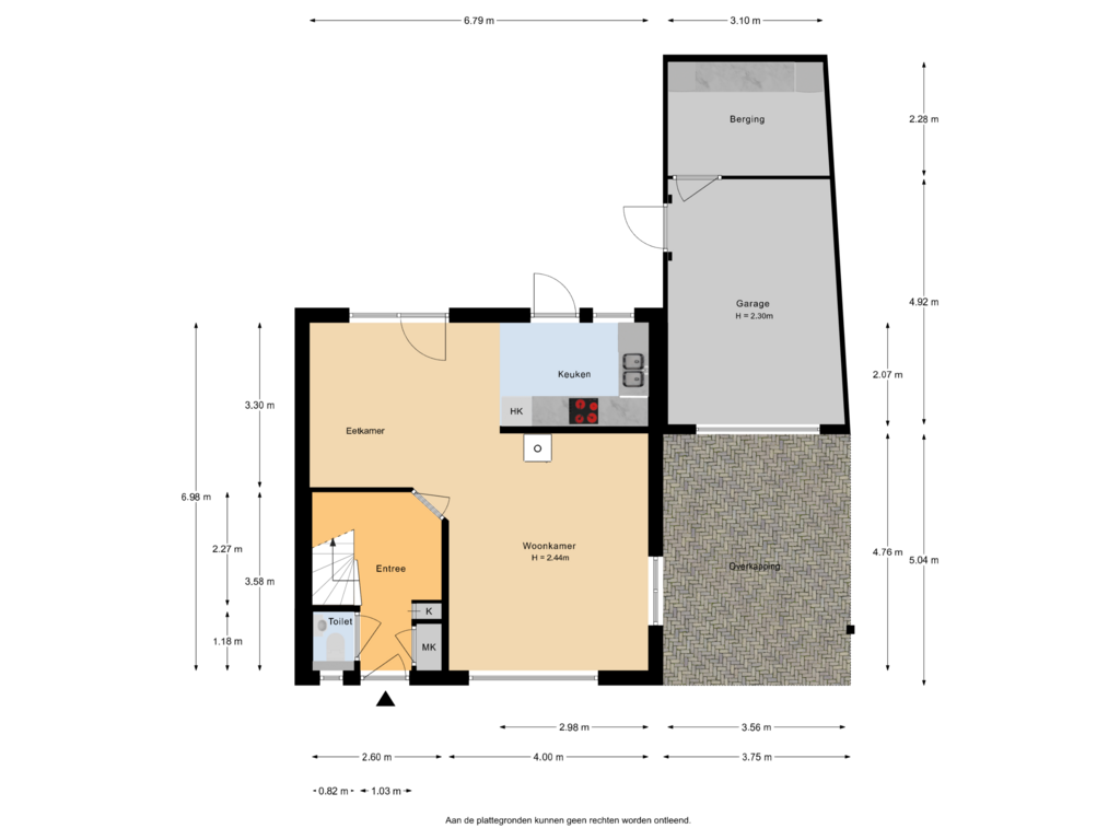 Bekijk plattegrond van Begane grond van Gelreweg 27-B