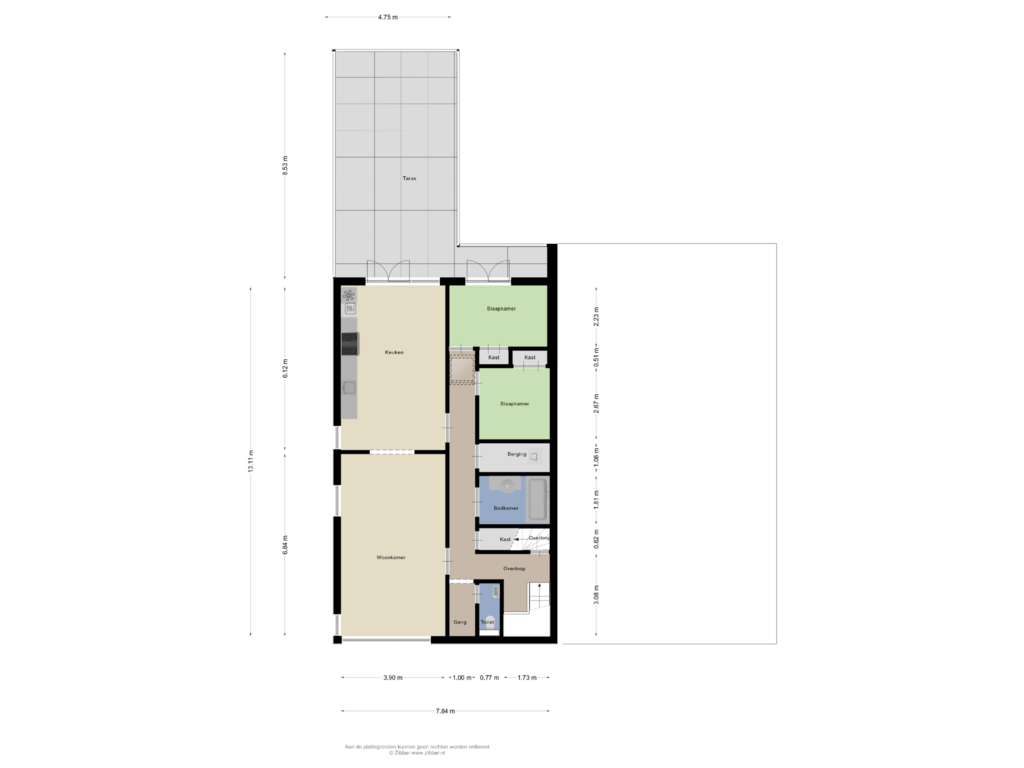 View floorplan of Eerste Verdieping of Antoniusplein 18-B