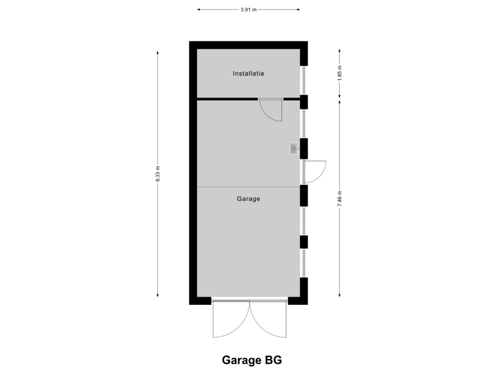 Bekijk plattegrond van Garage BG van Budschop 32-E