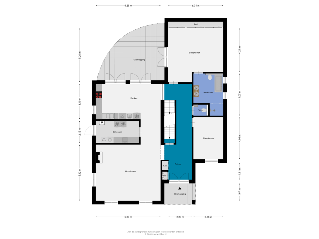 Bekijk plattegrond van Begane Grond van Meerstraat 21