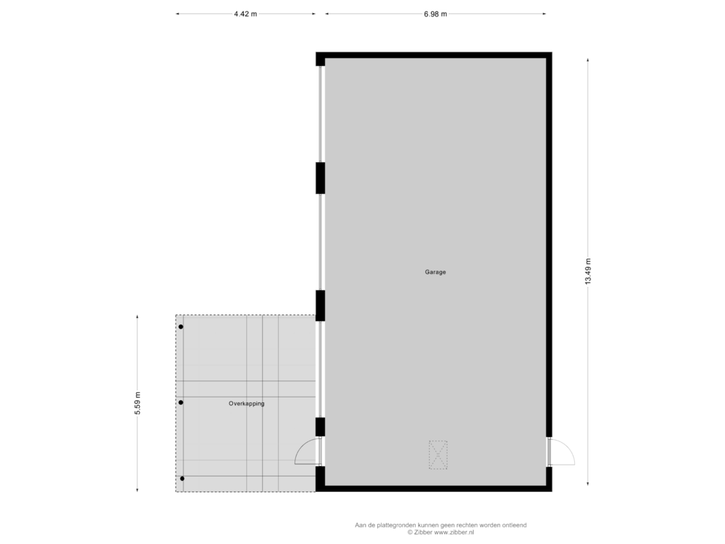 Bekijk plattegrond van Garage van Meerstraat 21