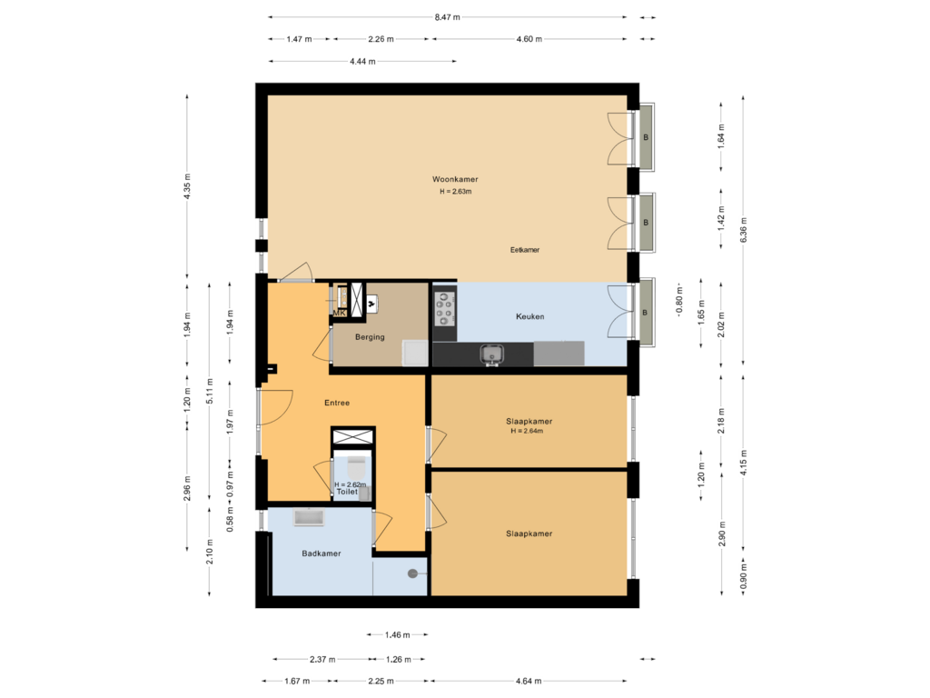 Bekijk plattegrond van Appartement van Wilhelminaplein 76