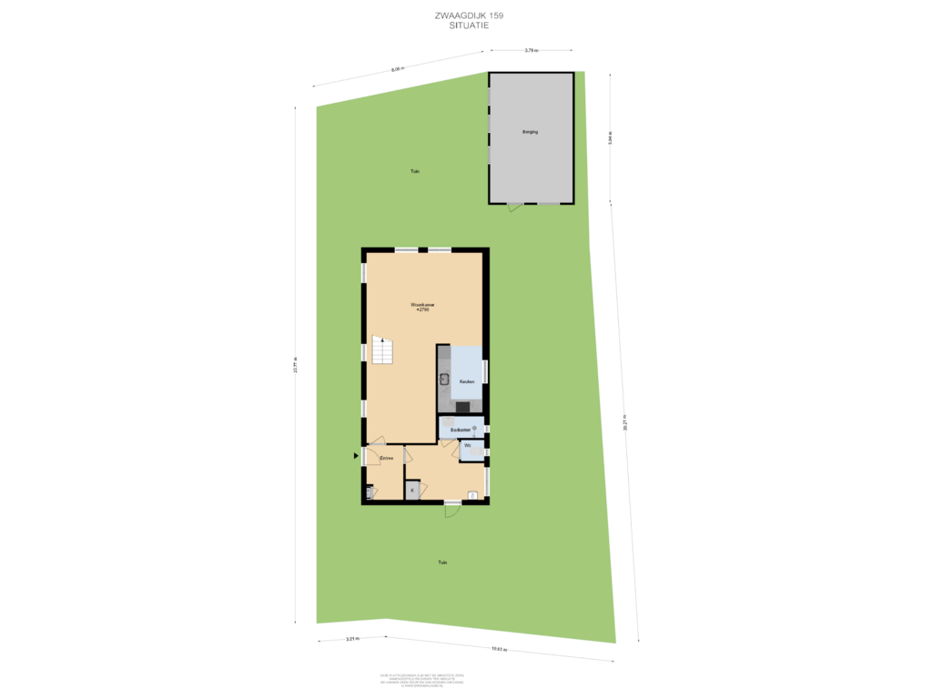 View floorplan of Situatie of Zwaagdijk 159