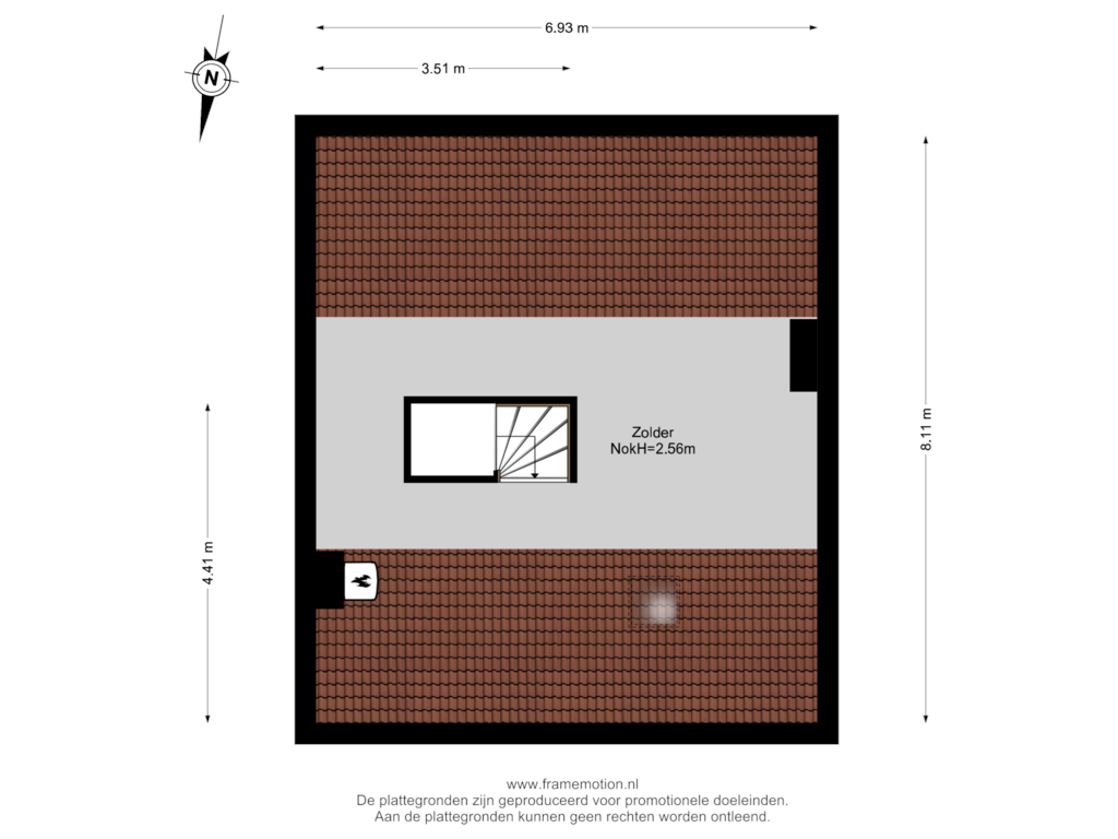 View floorplan of Verdieping 2 of Achter de Molen 5